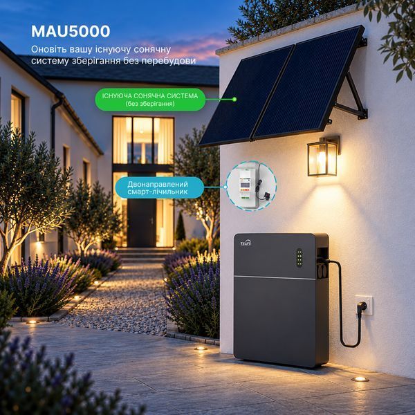 Зарядна станція TSUN MAU5000, 2500W, 5120Wh, LiFePO4 628649 фото