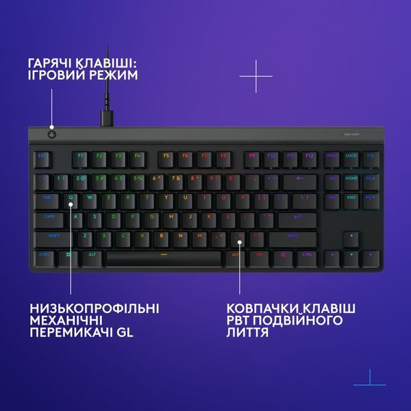 Клавiатура Logitech G515 TKL Black Tactile (920-014133) 589685 фото