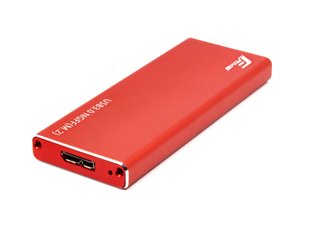 Зовнішня кишеня Frime M.2 NGFF SATA, USB 3.0, Metal, Red (FHE203.M2U30) 482264 фото