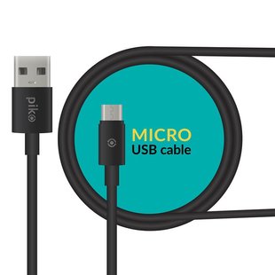 Кабель Piko CB-UM12 USB - micro USB (M/M), 2 м, Black (1283126493881) 329907 фото