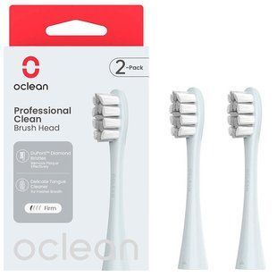 Насадка для зубної електрощітки Oclean P1C9 Brush Head Silver 2шт (6970810554038) 496387 фото
