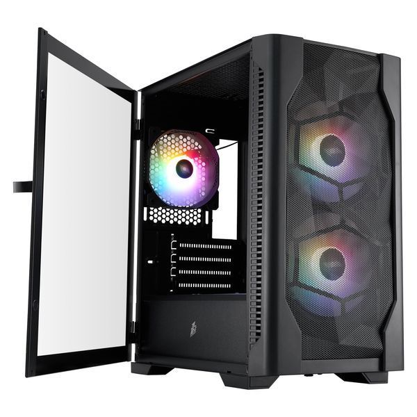 Корпус 1stPlayer D4-M-BK-2F1P-1F1 Black 577988 фото