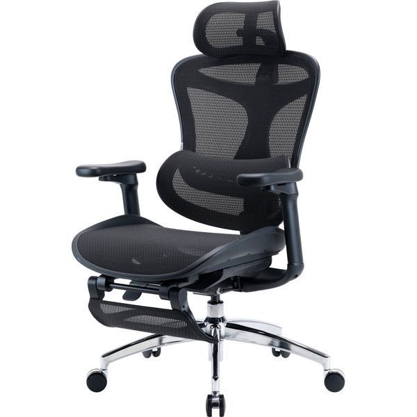 Крісло офісне Sihoo Doro C300L Mesh Black with footrest (Doro-C300L-A3-101-JT) 590802 фото