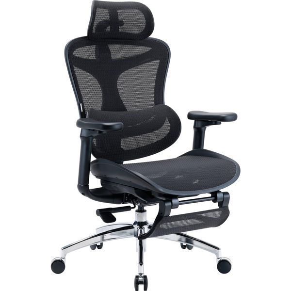 Крісло офісне Sihoo Doro C300L Mesh Black with footrest (Doro-C300L-A3-101-JT) 590802 фото