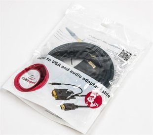 Кабель Cablexpert HDMI - VGA+3.5 мм V 1.4 (M/M), 3 м, чорний (A-HDMI-VGA-03-10) пакет 202756 фото
