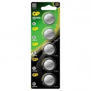 Батарейка GP Batteries CR-2450 3B Lithium 5шт (CR2450-2CPU5) 464170 фото