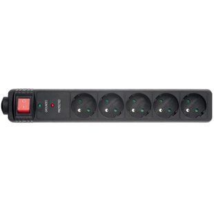Мережевий фільтр EnerGenie SPG5-C-5 5 розеток, 1,5 м, Black 50430 фото