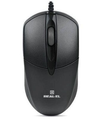 Миша REAL-EL RM-208 Black (EL123200030) 445135 фото