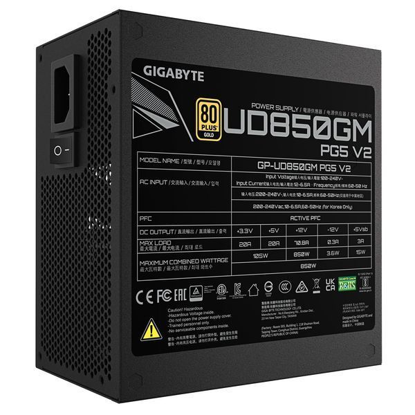 Блок живлення Gigabyte GP-UD850GM PG5 V2 850W 571101 фото