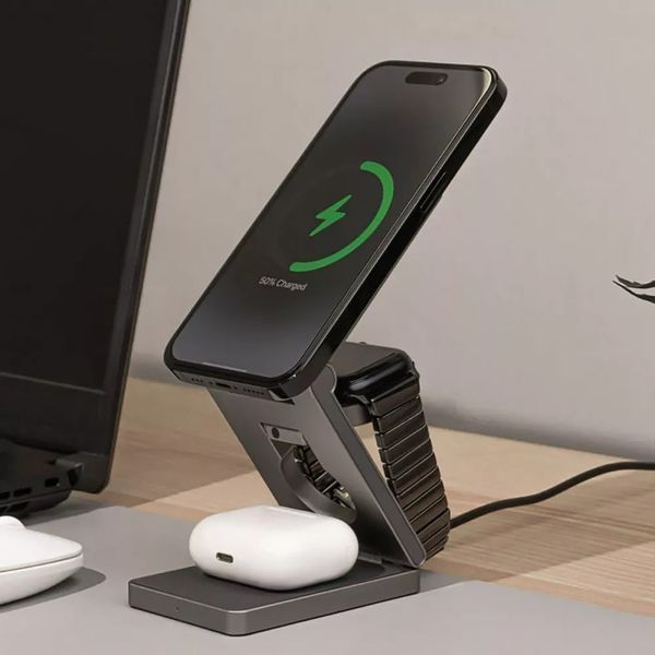 Бездротовий зарядний пристрій Proove Titan Volt 3in1 Gray (WSTV15000003) 538202 фото