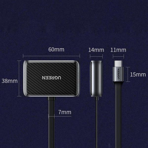 Адаптер Ugreen CM303 HDMI+VGA - USB Type-C (F/M), Black (70549) 466584 фото