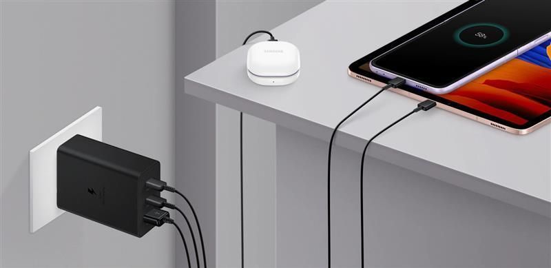 Мережевий зарядний пристрій Samsung Trio 65W Black (EP-T6530NBEGEU) 516743 фото
