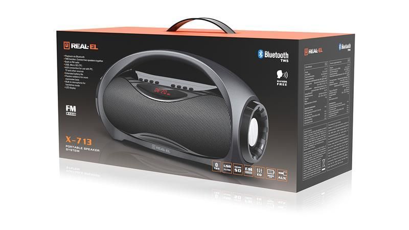 Акустична система REAL-EL X-713 Black 447691 фото