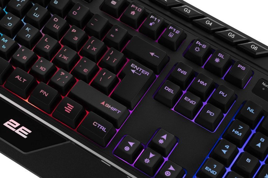 Клавіатура 2E Gaming KG315 RGB USB Black Ukr (2E-KG315UBK) 479686 фото